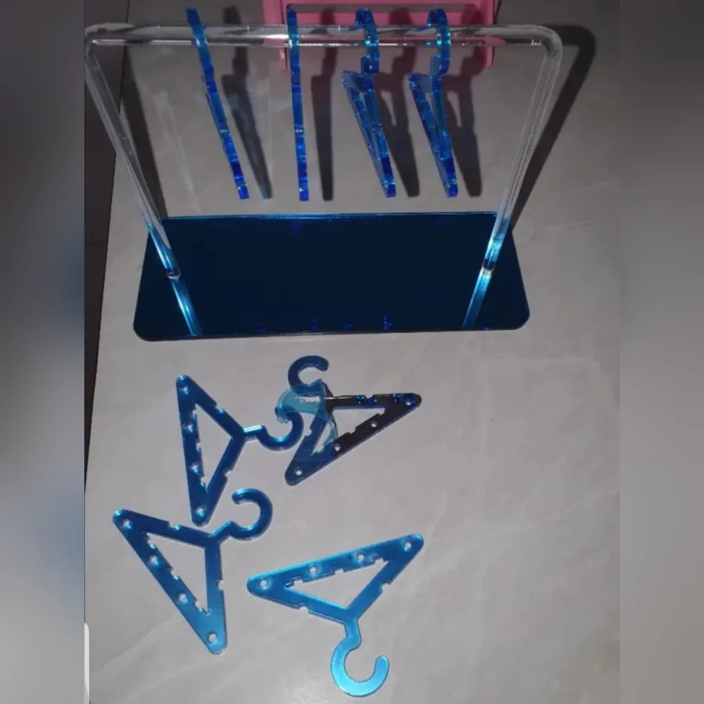 Acrylic Creative Earring Display Stand - Blue